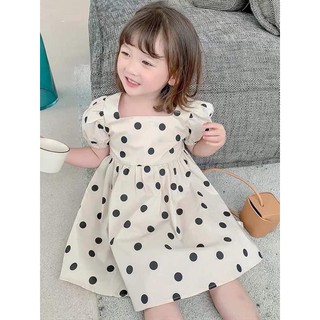 Bán sỉ váy bi bé gái cổ vuông