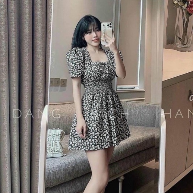 Jumpsuit hoa nhí tay phồng (bao chất đẹp)