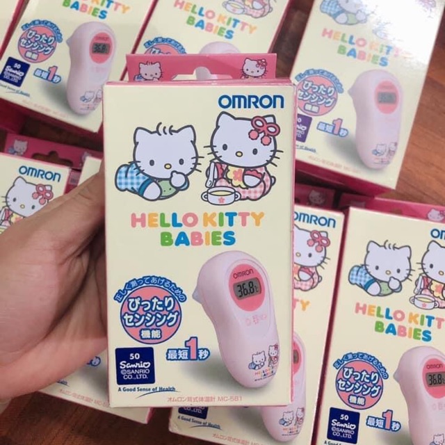 Nhiệt kế đo tai Omron HELLO KITTY