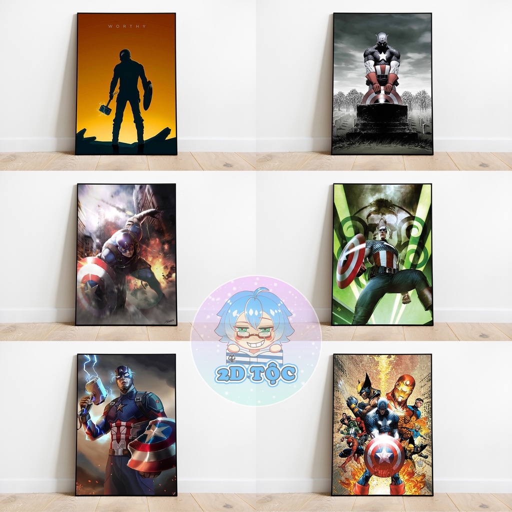 TRANH POSTER A3 CAPTAIN AMERICA MARVEL CHẤT LIỆU GIẤY CAO CẤP – TRANH POSTER DÁN TƯỜNG TREO TƯỜNG 2D TỘC SHOP