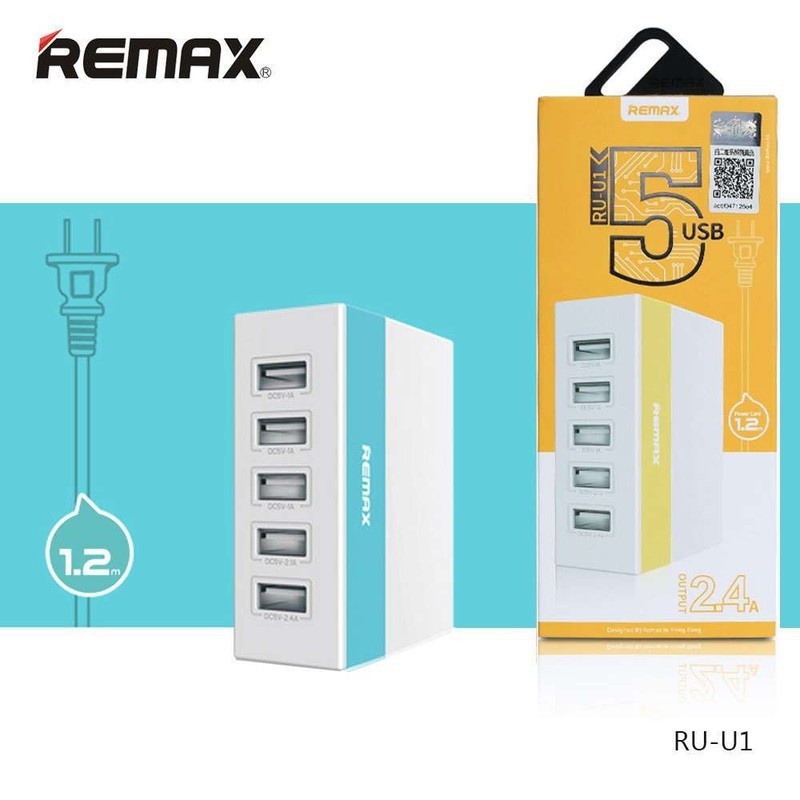 ⚡ Bộ HUB Chia Cổng USB REMAX 5 PORT HỖ TRỢ SẠC NHANH ⚡ - CHÍNH HÃNG  ⚡