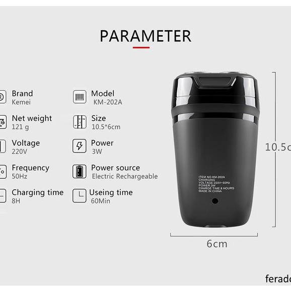 Máy Cạo Râu Điện 2 Lõi KEIMEI 202A Công Nghệ Cao