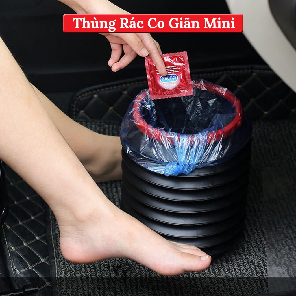 Thùng Rác Ô Tô Co Giãn – Dung Tích 4L