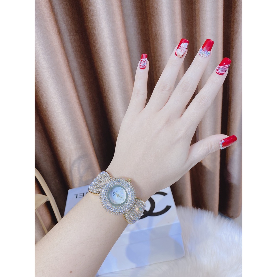 Đồng hồ nữ BS lắc cánh hoa anh đào full đá | BigBuy360 - bigbuy360.vn