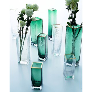 Bình Hoa Thủy Tinh Trong Suốt Phong Cách Phnom Penh