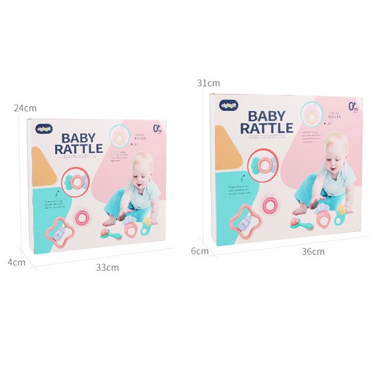 Bộ đồ chơi xúc xắc, gặm nướu Baby Rattle