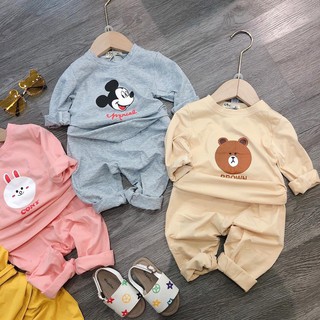 bộ cotton hình thú cho bé