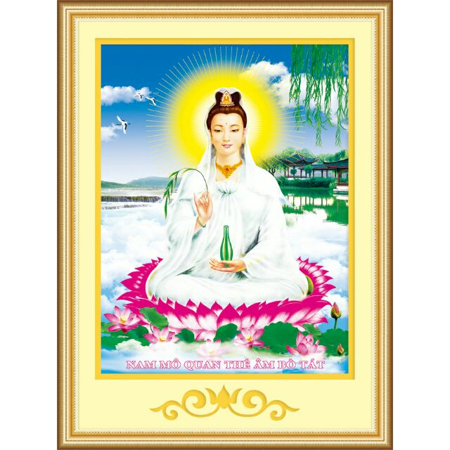 Tranh thêu 3d quan âm 53461