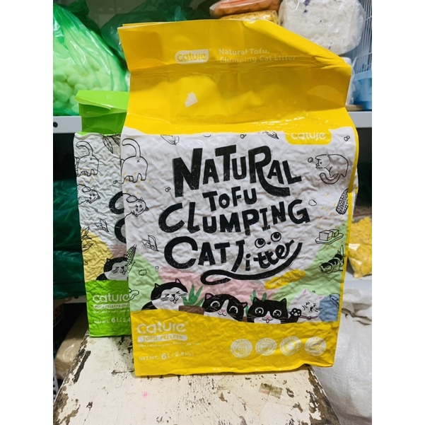 cát đậu nành , cát vệ sinh cho mèo và thú cảnh ( 6lít ) 2,4kg