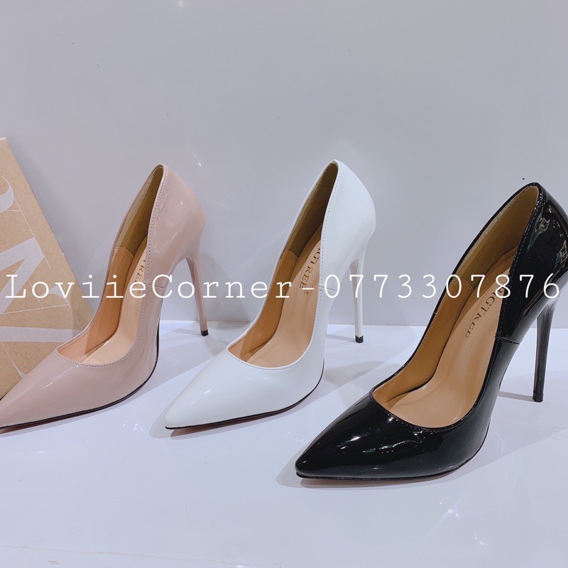 GIÀY CAO GÓT LOVIIECORNER MŨI NHỌN - CAO GÓT ĐŨA NHỌN 12 PHÂN THỜI TRANG BASIC G200826