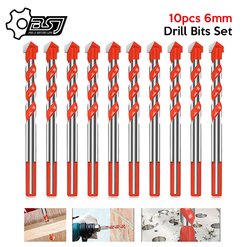 Bộ Mũi Khoan 6mm Đa Năng Dùng Khoan Kính / Gạch Men / Đá Hoa Cương