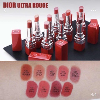 Bảng sample son Dior 4 màu kèm cọ
