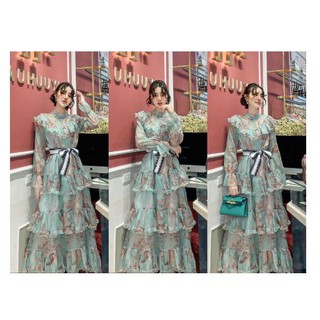 Váy nơ tầng buộc eo
