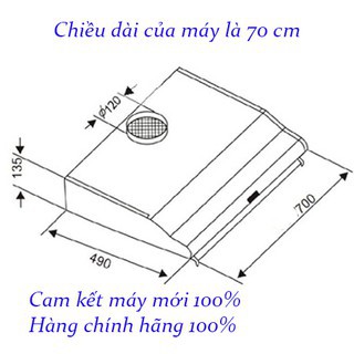 Máy hút mùi CANZY CZ 2070B - chính hãng, hút siêu khỏe,siêu êm