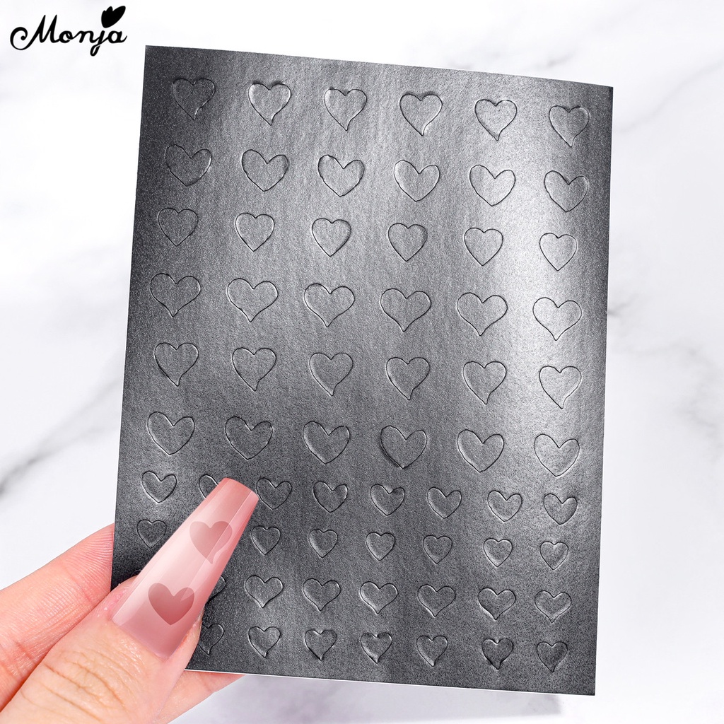 Miếng dán trang trí móng tay Monja họa tiết 3D DIY