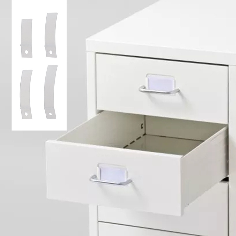 Set 10 Nút Chặn Ngăn Kéo Tủ Bằng Nhựa PVC Trong Suốt Chống Trượt Tiện Dụng