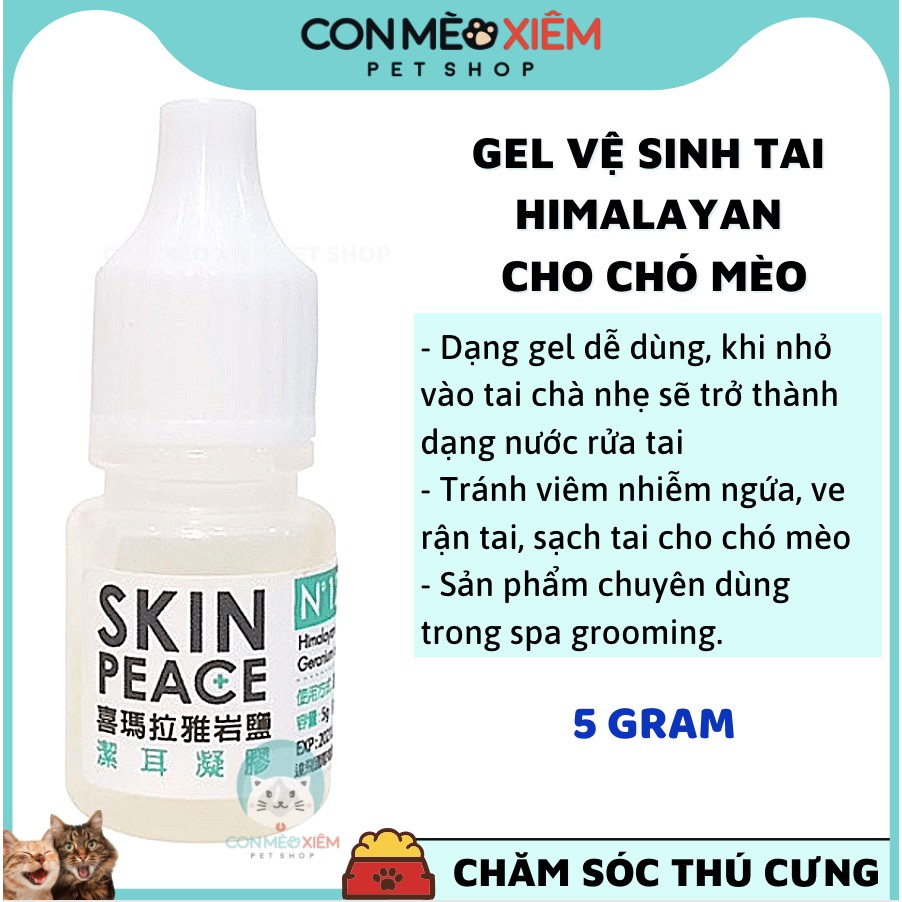 Vệ sinh tai cho chó mèo gel rửa tai Himalayan 5g, dung dịch vệ sinh sạch khử mùi tai cún mèo Con Mèo Xiêm shop