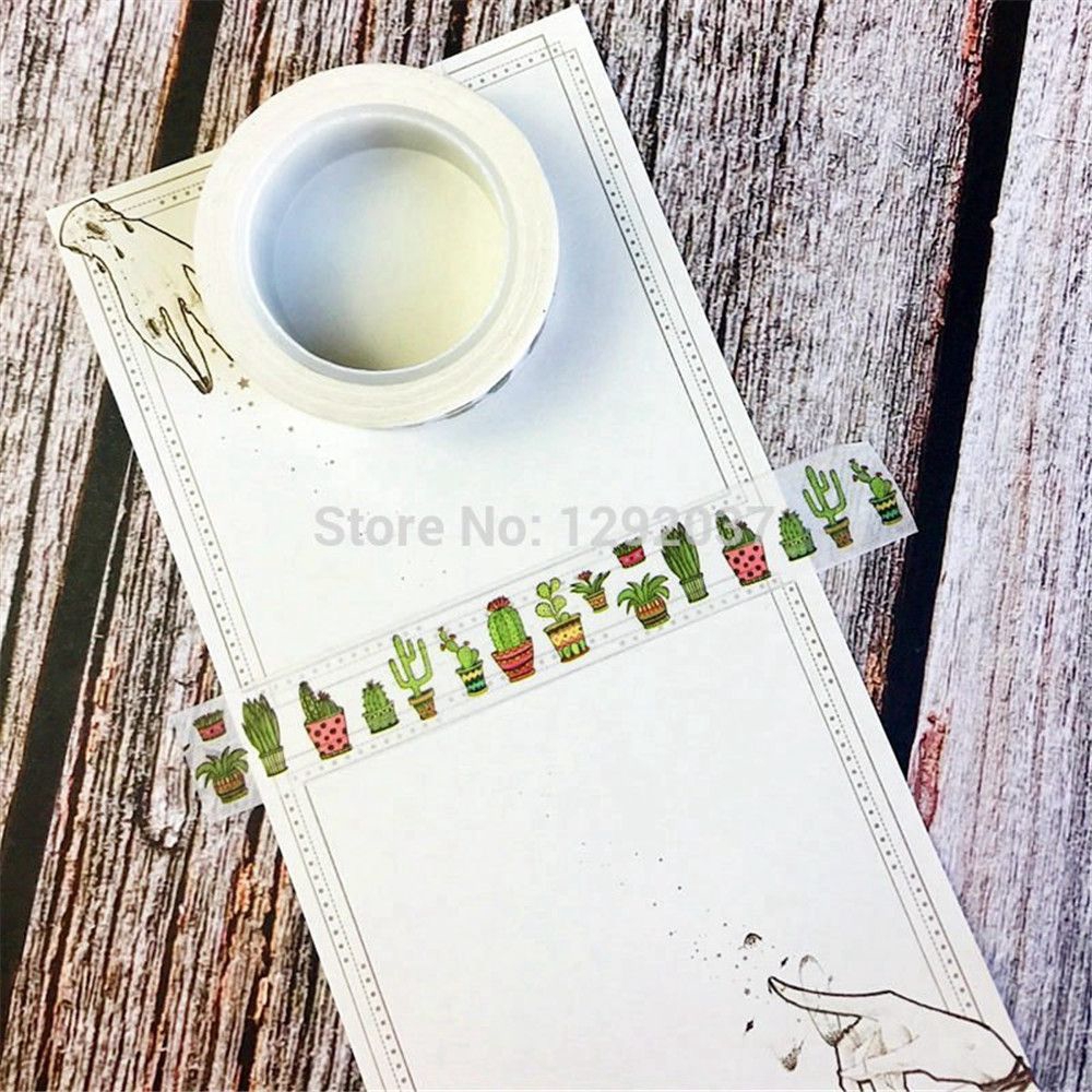 Cuộn Băng Dính Họa Tiết Cây Lá Trang Trí Đa Dụng Chất Lượng Cao