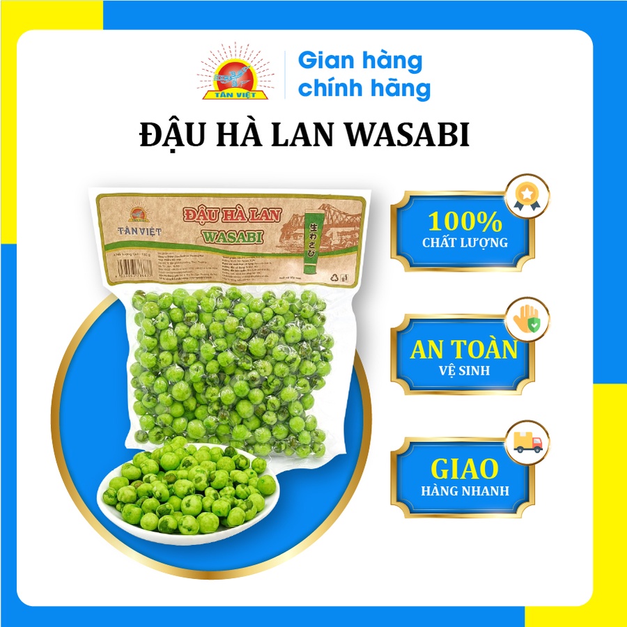 Đậu Hà Lan Wasabi Tân Việt Thơm Ngon Vị Cay Nồng Nhè Nhẹ Trọng Lượng 65g