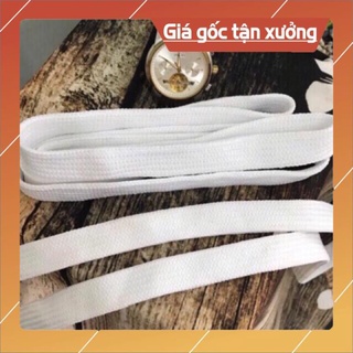Nhada5040 10 đôi dây giầy lụa trắng cao cấp