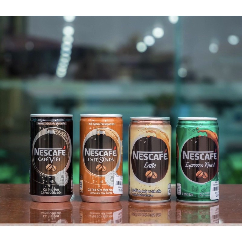 CÀ PHÊ UỐNG LIỀN NESCAFE-NESCAFÉ LON 170-180ML ĐỦ MÙI