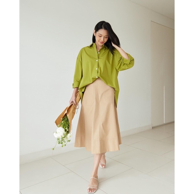 Nosbyn - Chân Váy Nữ Dáng Xoè - Aline Midi Skirt