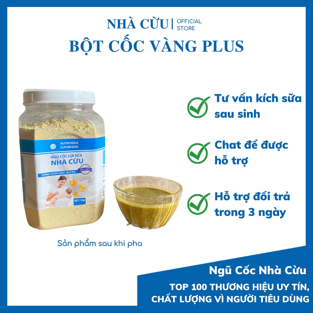 Ngũ cốc Lợi Nhà Cừu Organic - Bột Cốc Vàng Plus mới thành phần 11 loại hạt dinh dưỡng