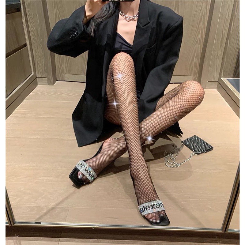 Quần tất lụa mỏng sexy màu da /đen lưới kim đá lấp lánh mịn màng HÀNG QUẢNG CHÂU