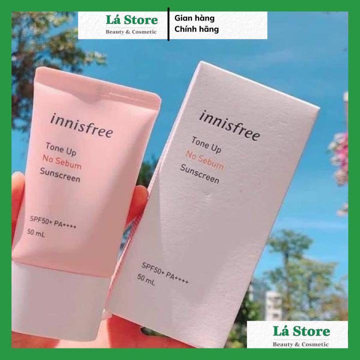 HÀNG CHÍNH HÃNG Kem Chống Nắng Innisfree Tone Up No Sebum Sunscreen 50ml Cho Da Trắng Hồng,Mịn Màng