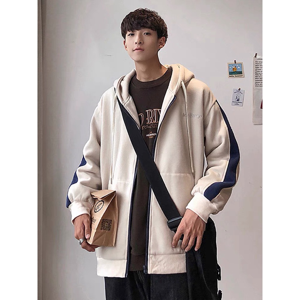 ÁO  KHOÁC HOODIE NAM NỮ CHỐNG NẮNG PHỐI SỌC TAY PHONG CÁCH HÀN
