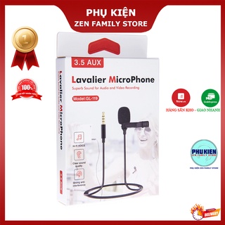 Mic Thu Âm Cho Điện Thoại Cài Áo Mini Giắc Cắm 3.5 mm Lavalier Microphone GL-119, Cho Quay Video Và Micro Livestream