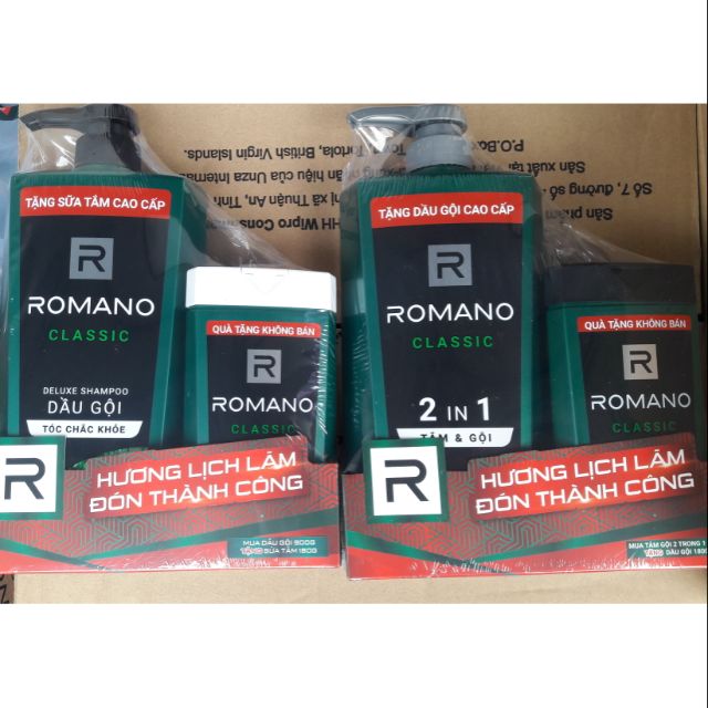 Romano - Chai 900g gội tặng chai tắm 150g -  Classic 900g