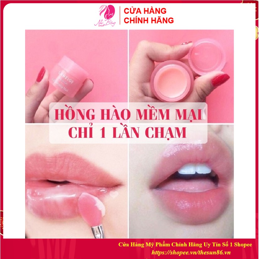 [Siêu Mềm Mịn -Hàng Auth] Mặt nạ ngủ - dưỡng môi Laneige Full 3g Hương Cherry Hàn Quốc