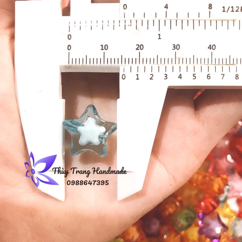 Charm nhựa acrylic hình NGÔI SAO  làm đồ trang trí, trang sức handmade