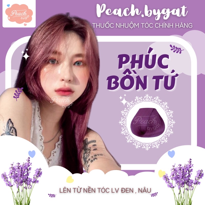 Thuốc nhuộm tóc PHÚC BỒN TỬ không cần dùng thuốc tẩy tóc của Peach.bygat