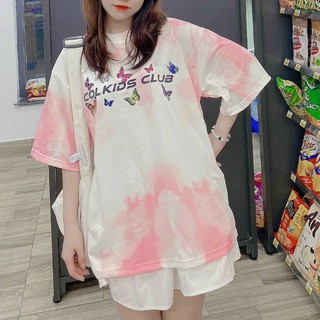 Áo thun unisex tay lỡ - Áo thun loang màu form rộng (có ảnh thật)