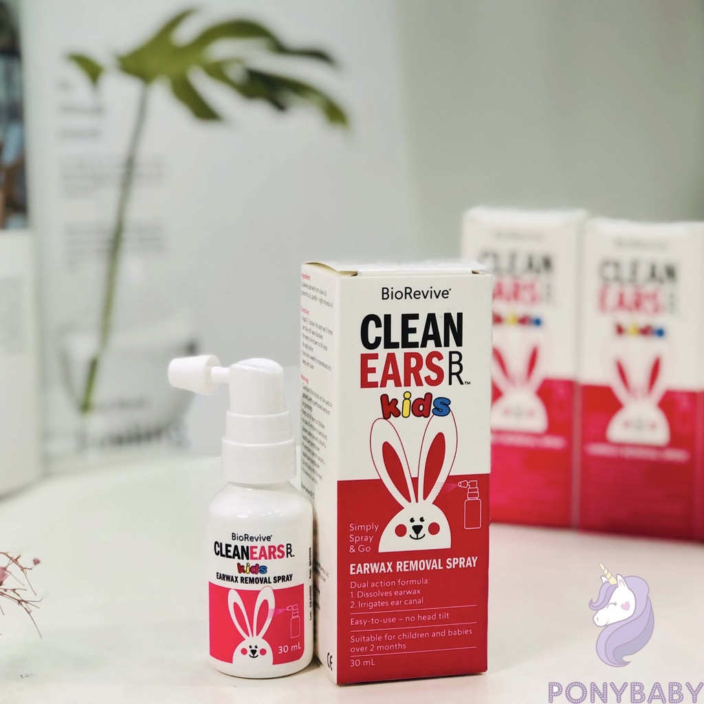Xịt tan ráy tai Clean Ears Kids Úc cho bé từ 2 tháng tuổi lọ 30ml