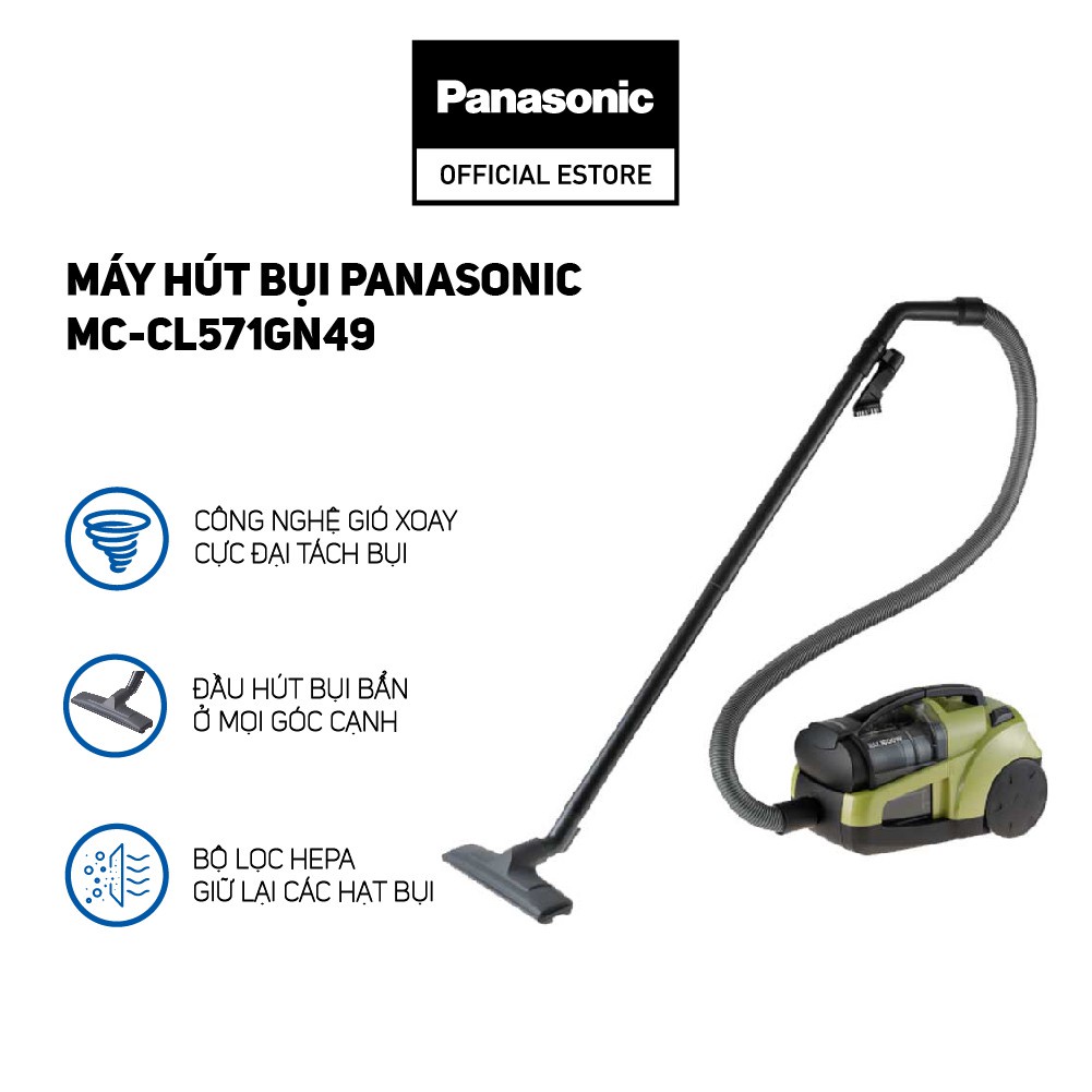 [Mã ELHA22 giảm 6% đơn 300K] Máy Hút Bụi Panasonic MC-CL571GN49 1600W - Hàng Chính Hãng