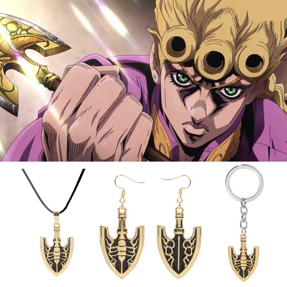 IVORY JOJO Bizarre Adventure Necklace Punk Simple Women Fans Gifts Stand-in Awakening Alloy Cosplay Key Chain