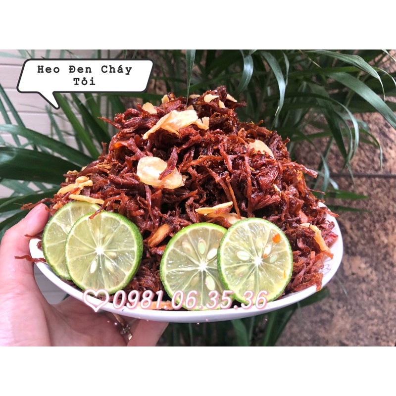 300g KHÔ HEO ĐEN CHÁY TỎI NHIỀU BƠ