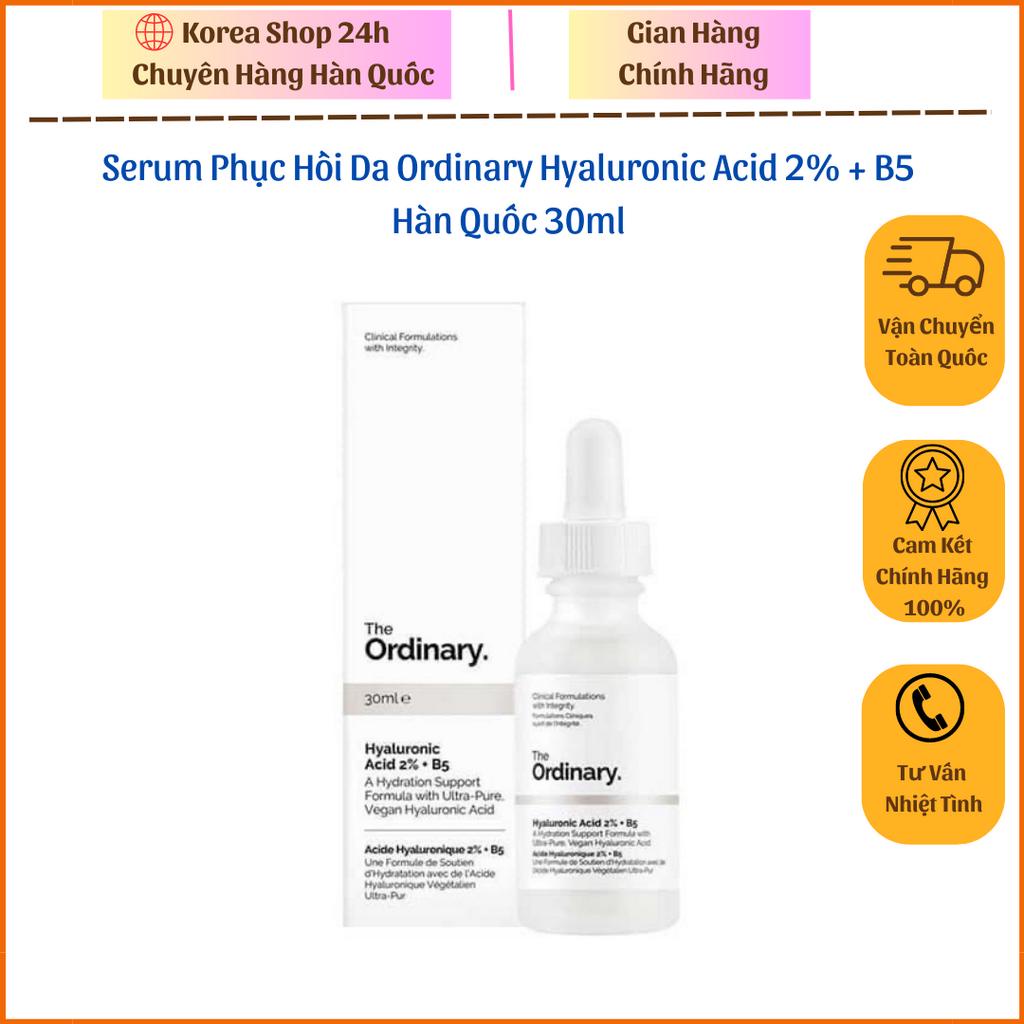 Serum Ordinary Hyaluronic Acid 2% + B5 Hàn Quốc 30ml. Cấp ẩm, phục hồi tái tạo da