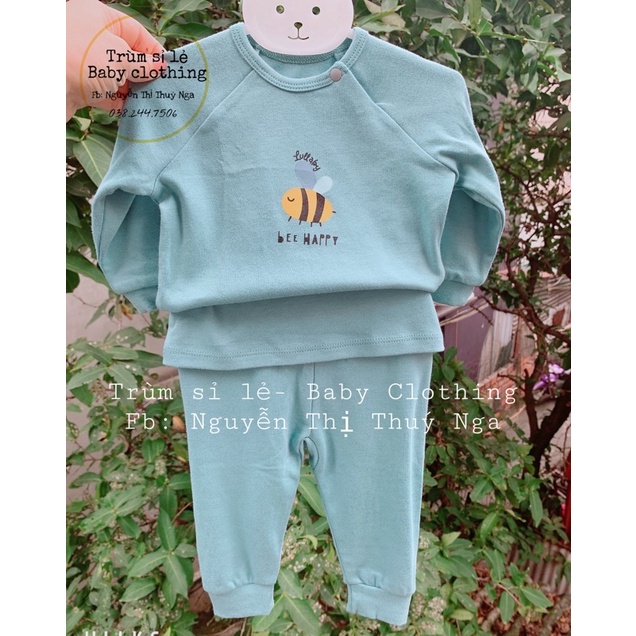 LULLABY- Bộ bé trai dài tay thu đông cao cấp chất Cotton mịn