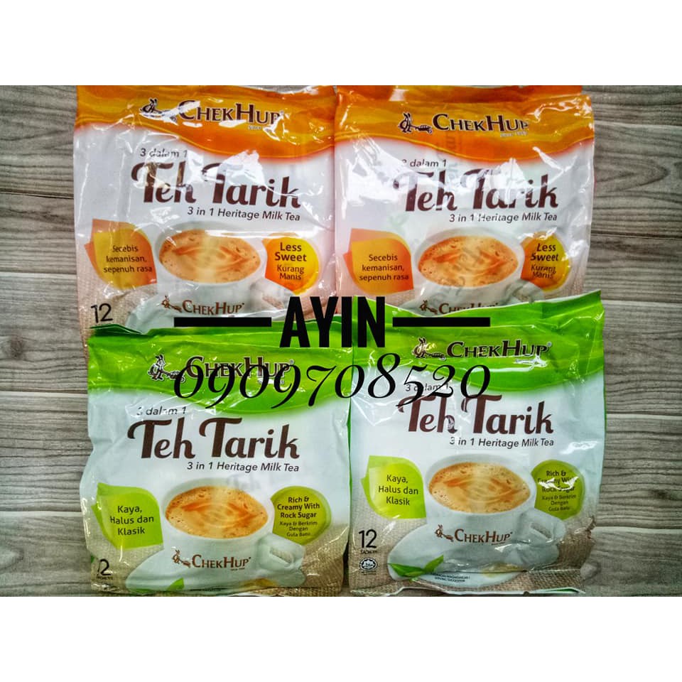Trà Sữa Chek Hup Teh Tarik Rich & Creamy 3 in 1 Malaysia - 12 gói x 40g