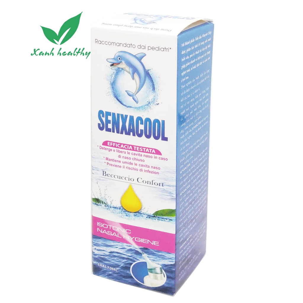 Xịt nước biển sâu SENXACOOL-tinh dầu khuynh diệp giảm nghẹt mũi, sổ mũi, viêm mũi, làm sạch mũi hiệu quả, an toàn cho bé