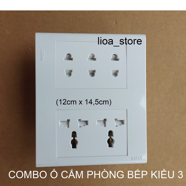 COMBO Ổ CĂM CHỮ NHẬT PHÒNG BẾP LẮP CHÌM