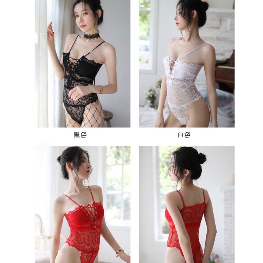 Q11.HCM - LL138 - Cosplay sexy Ren đen - jumsuit ren sexy - váy ngủ sexy ren đan dây ngực | BigBuy360 - bigbuy360.vn