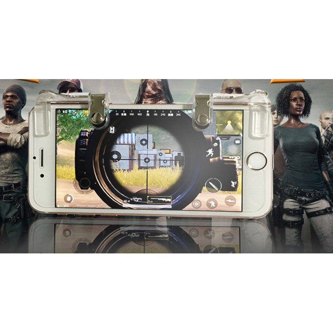 [Hàng Cao Cấp] Bộ 2 Nút Bấm Cơ K01 Kim Loại Trong Suốt Hỗ Trợ Chơi Game PUBG Mobile, Ros Mobile