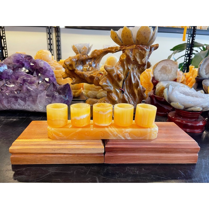 Bộ 5 Ly Nước + Khay Đá Ngọc Hoàng Long Phong Thuỷ