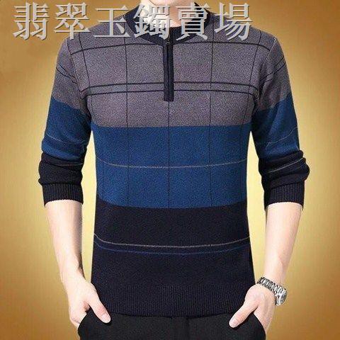 Áo Sweater Cổ Cao Phối Khóa Kéo Chất Liệu Dày Dặn Cho Nam