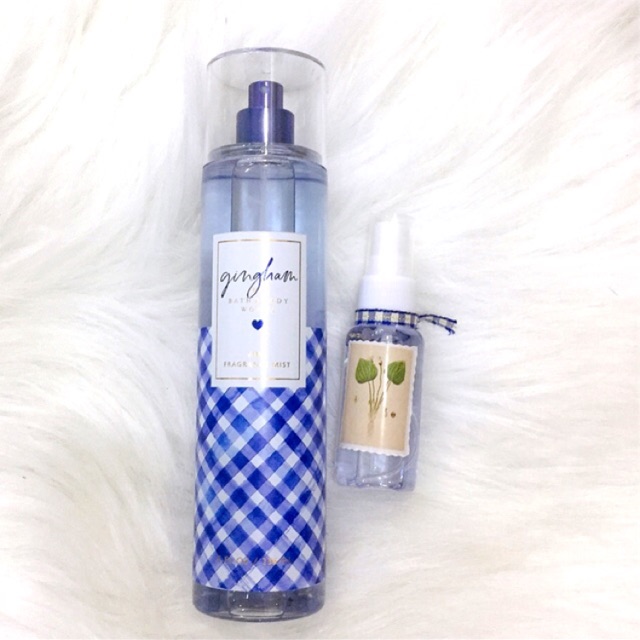 [Auth-mini 33ml] Xịt thơm toàn thân lưu hương nước hoa Bath and Body Works - Gingham